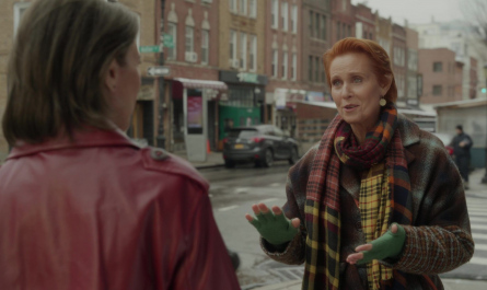 Tartan Scarf of Cynthia Nixon as Miranda Hobbes Outfit And Just Like That... TV Show