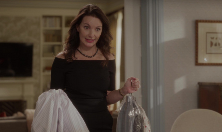 Round Black Pearl Necklace Worn by Kristin Davis as Charlotte York Goldenblatt Outfit And Just Like That... TV Show