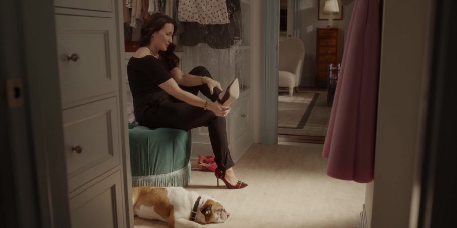 multicolor tartan check high heel pumps - Kristin Davis (Charlotte York Goldenblatt) - And Just Like That... TV Show