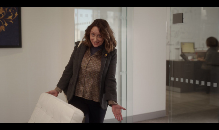 Gray Blazer and Turtleneck Top Worn by Rachel Dratch as Kerry Moore Outfit And Just Like That... TV Show