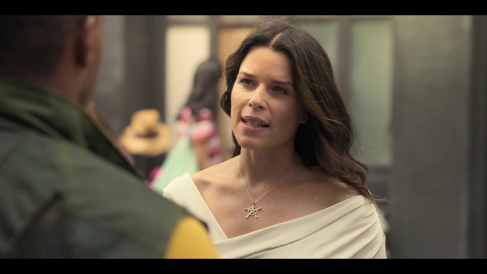 Worn on Twisted Metal TV Show - Pentagram Necklace of Neve Campbell as Raven