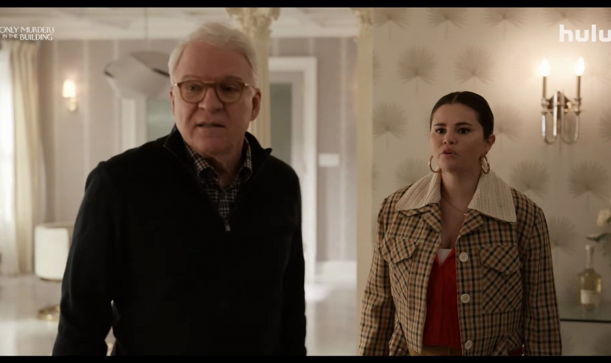 Check Pattern Wool-Blend Twill Beige Jacket Worn by Selena Gomez as Mabel Mora