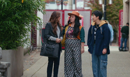 Wide Leg Embroidered Floral Print Jumpsuit Worn by Actress Sherry Cola as Lolo Chen Outfit Joy Ride (2023) Movie