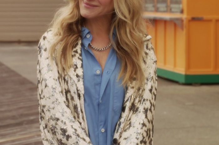 Sequin Embroidered Coat Worn by Sarah Jessica Parker as Carrie Bradshaw Outfit And Just Like That... TV Show