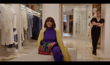 Purple Knit Turtleneck Sweater Dress of Nicole Ari Parker as Lisa Todd Wexley Outfit And Just Like That... TV Show