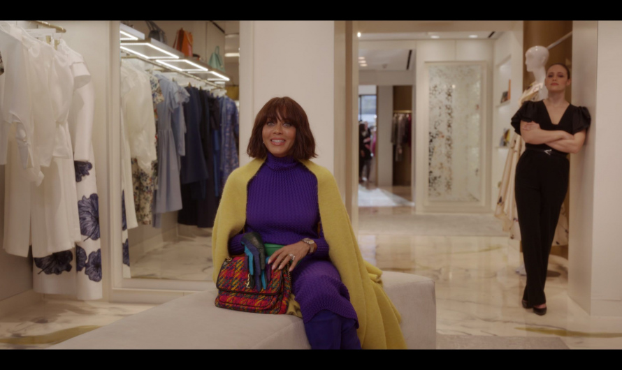 Purple Knit Turtleneck Sweater Dress of Nicole Ari Parker as Lisa Todd Wexley