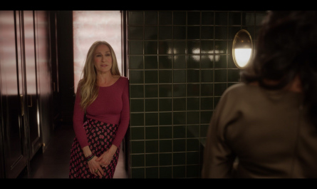 Paisley Print Pants of Sarah Jessica Parker as Carrie Bradshaw Outfit And Just Like That... TV Show