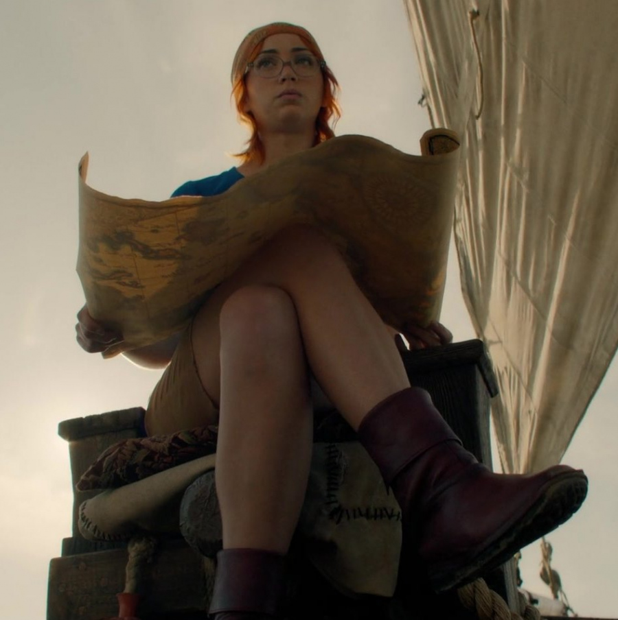 brown leather boots - Emily Rudd (Nami) - One Piece TV Show