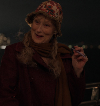 Floral Print Hat Worn by Meryl Streep as Loretta Durkin Outfit Only Murders in the Building TV Show