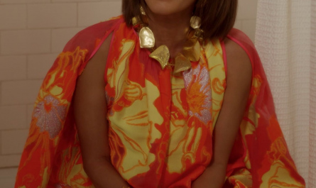 Floral Pattern Mixed-Media Dress Worn by  Nicole Ari Parker as Lisa Todd Wexley Outfit And Just Like That... TV Show