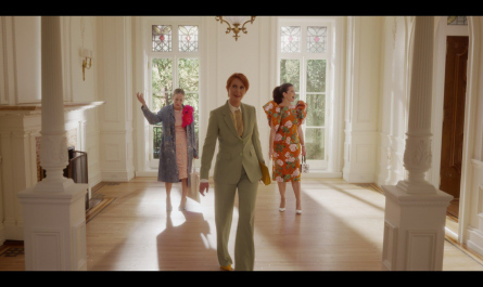 Green Blazer Jacket and Straight-Fit Trousers Suit Worn by Cynthia Nixon as Miranda Hobbes Outfit And Just Like That... TV Show