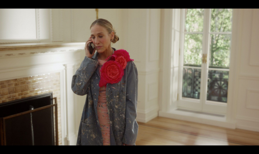 Paint Work Trench Coat Worn by Sarah Jessica Parker as Carrie Bradshaw