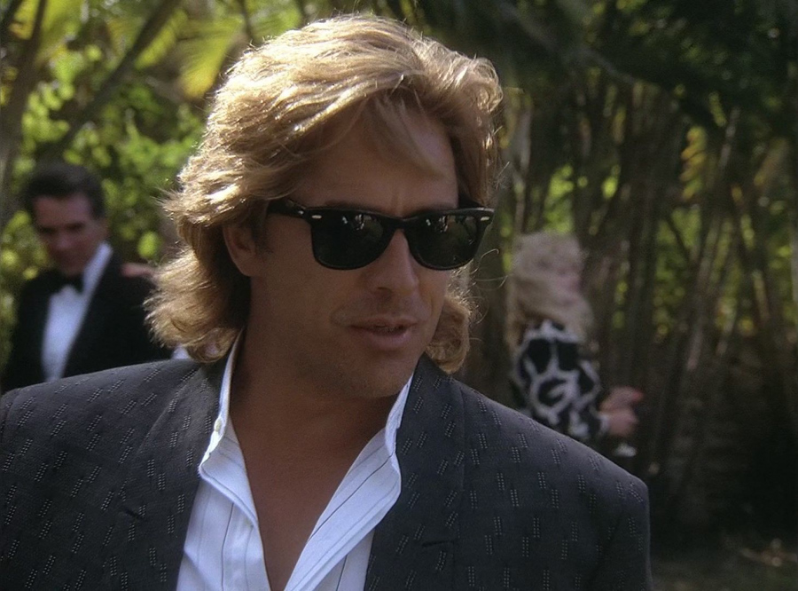 Black Sunglasses of Don Johnson as Detective James "Sonny" Crockett