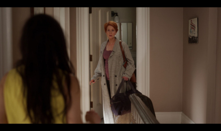 Timeless Elegance Plaid Duster Jacket of Cynthia Nixon as Miranda Hobbes Outfit And Just Like That... TV Show