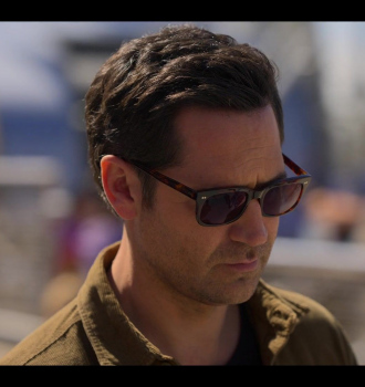 Dark Tortoise Squared Sunglasses Worn by Manuel Garcia-Rulfo as Mickey Haller Outfit The Lincoln Lawyer TV Show