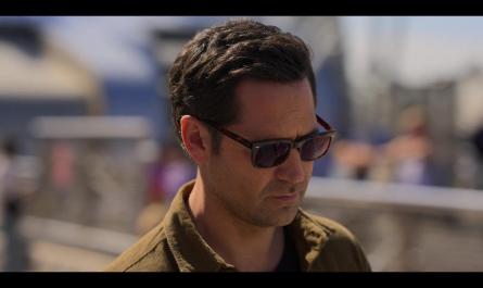 Dark Tortoise Squared Sunglasses Worn by Manuel Garcia-Rulfo as Mickey Haller Outfit The Lincoln Lawyer TV Show