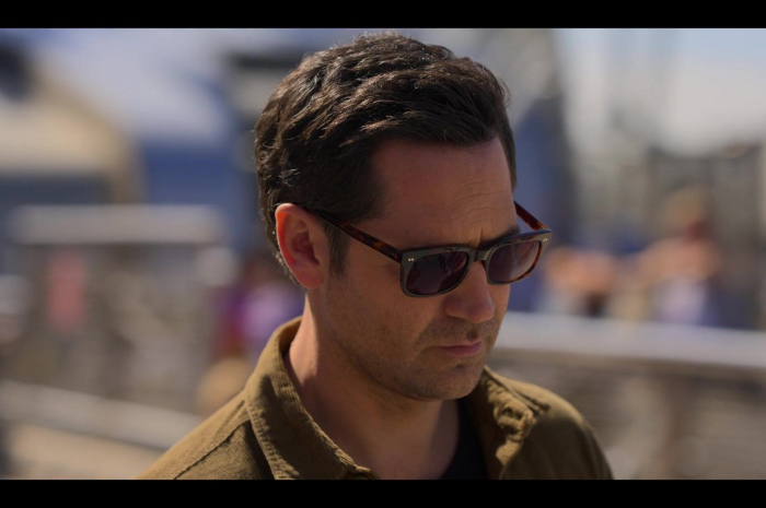 Dark Tortoise Squared Sunglasses Worn by Manuel Garcia-Rulfo as Mickey Haller Outfit The Lincoln Lawyer TV Show