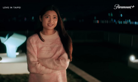 White-Pink Knit Sweater of Ashley Liao as Ever Wong Outfit Love in Taipei (2023) Movie