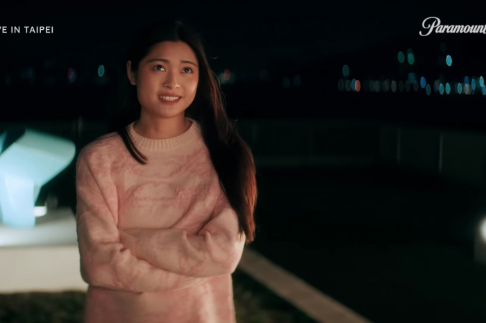 White-Pink Knit Sweater of Ashley Liao as Ever Wong Outfit Love in Taipei (2023) Movie