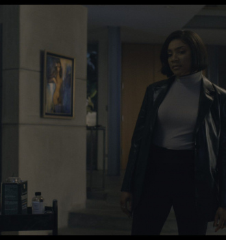 Black Leather Jacket of Tiffany Haddish as Detective Danner Outfit The Afterparty TV Show