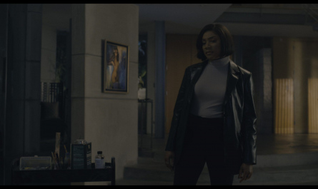 Black Leather Jacket of Tiffany Haddish as Detective Danner Outfit The Afterparty TV Show