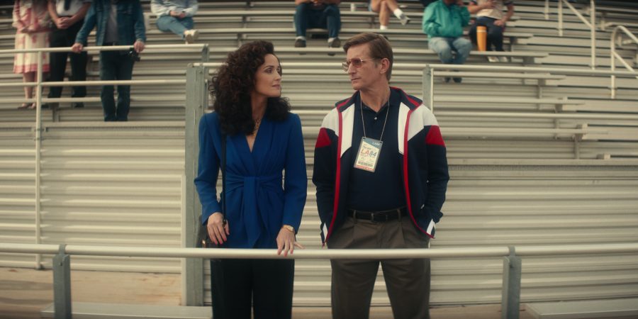 blue-white-red track jacket - Paul Sparks (John Breem) - Physical TV Show