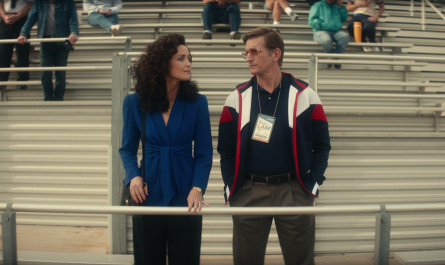 Blue-White-Red Track Jacket Worn by Paul Sparks as John Breem Outfit Physical TV Show