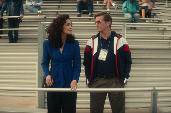 Blue-White-Red Track Jacket Worn by Paul Sparks as John Breem Outfit Physical TV Show