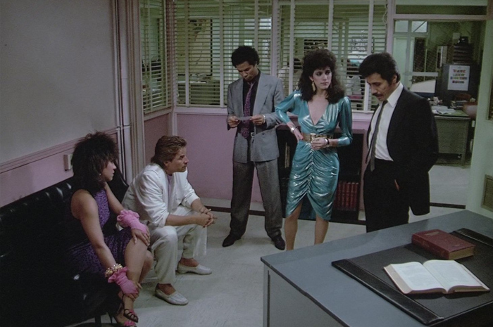 Metallic Long Sleeved Dress of Saundra Santiago as Detective Regina "Gina" Navarro Calabrese Outfit Miami Vice TV Show