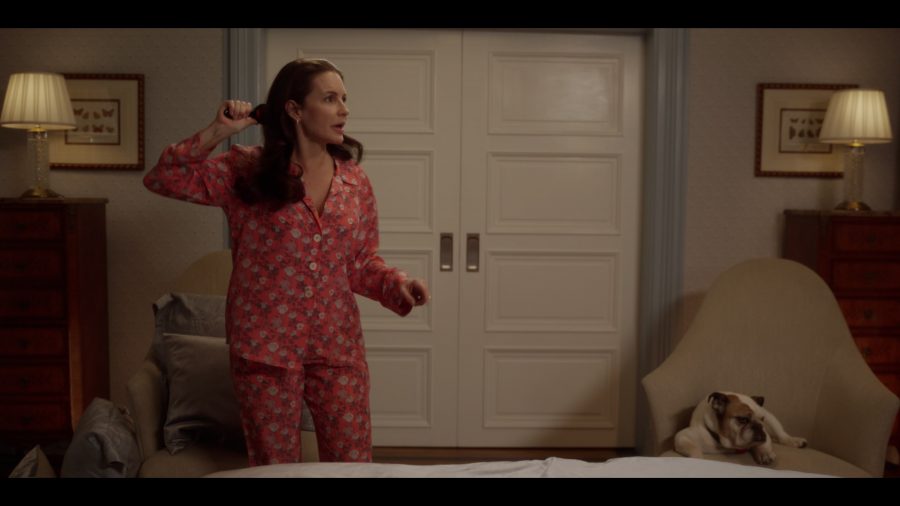 floral print pajama night suit - Kristin Davis (Charlotte York Goldenblatt) - And Just Like That... TV Show