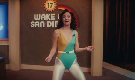 Colorblock One Piece Swimsuit of Rose Byrne as Sheila Rubin Outfit Physical TV Show