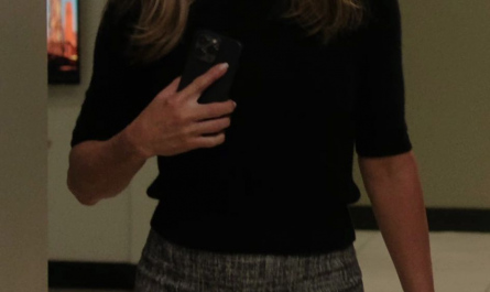 Tweed Knee Length Skirt Worn by Jennifer Aniston as Alexandra "Alex" Levy Outfit The Morning Show TV Show