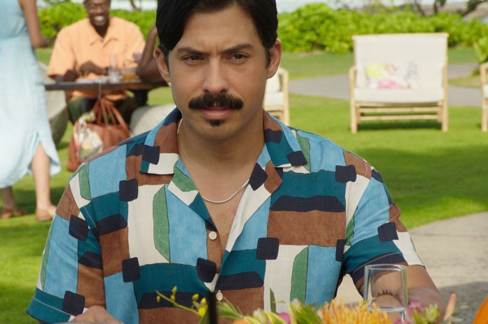 Art Like Button Up Shirt Worn by Carlos Santos as Maurillio Outfit Vacation Friends 2 (2023) Movie