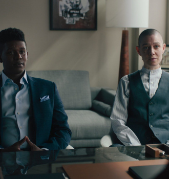 Suit Vest of Asia Kate Dillon as Taylor Amber Mason Outfit Billions TV Show