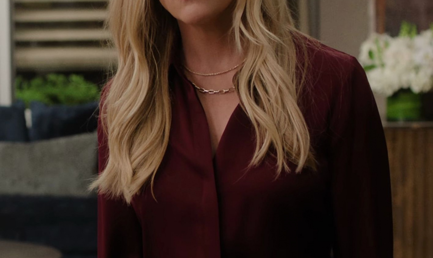 Burgundy Silk Blouse Worn by Reese Witherspoon as Bradley Jackson