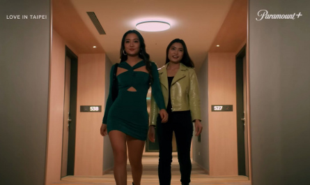 Green Cut Out Long Sleeved Cocktail Dress Worn by Chelsea Zhang as Sophie Ha Outfit Love in Taipei (2023) Movie