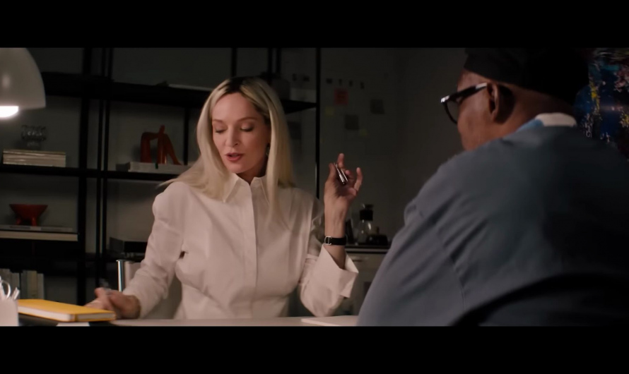 White Long Sleeve Shirt of Uma Thurman as Patrice Capullo