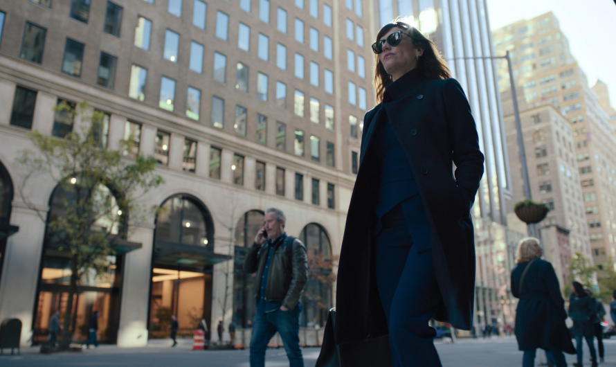Wool-Blend Mid Length Coat Worn by Maggie Siff as Wendy Rhoades