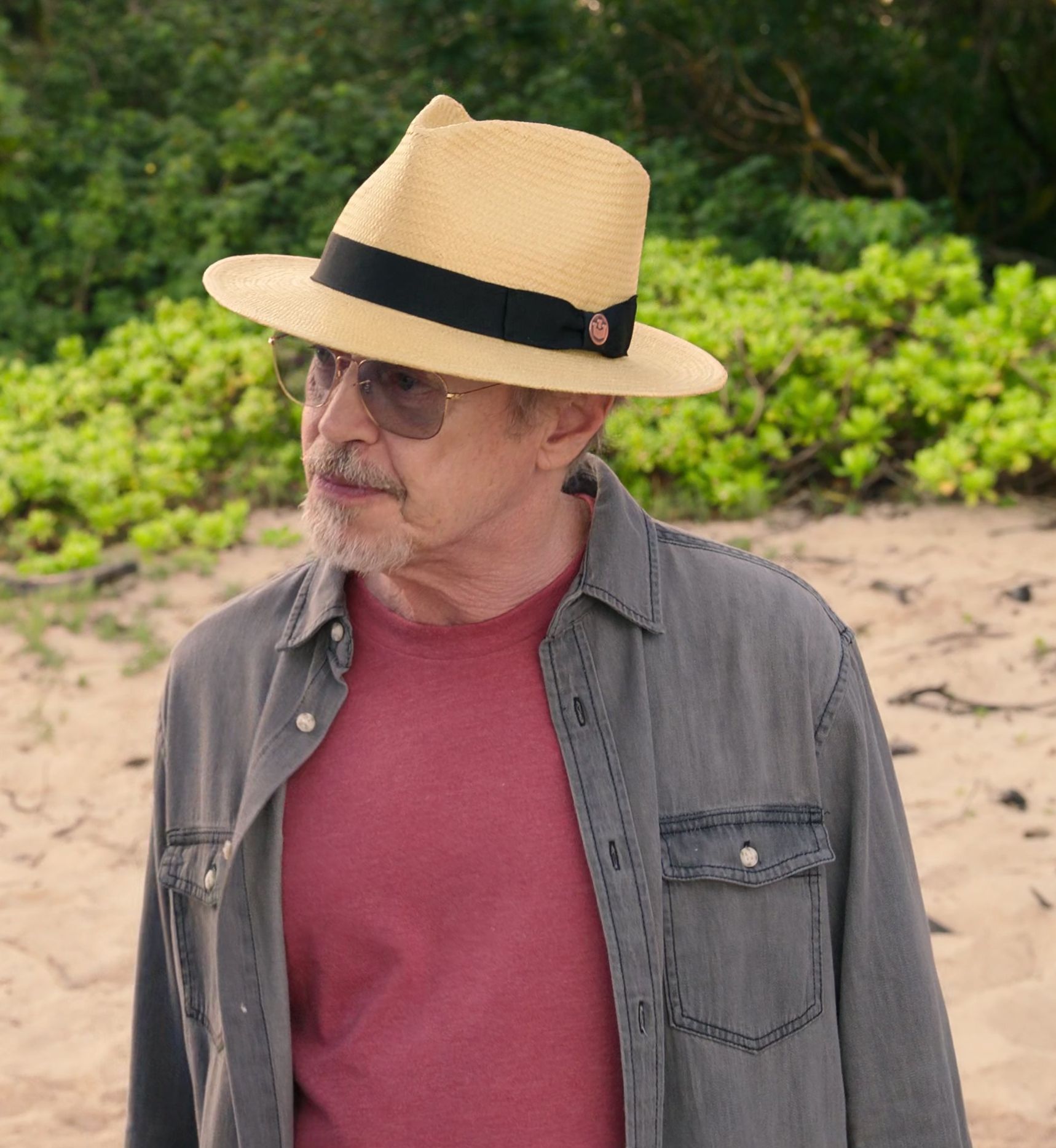 Worn on Vacation Friends 2 (2023) Movie - Panama Hat of Steve Buscemi as Reese Hackford