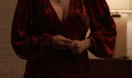 Shiny Flowers Long Sleeve Mini Dress Worn by Selena Gomez as Mabel Mora Outfit Only Murders in the Building TV Show