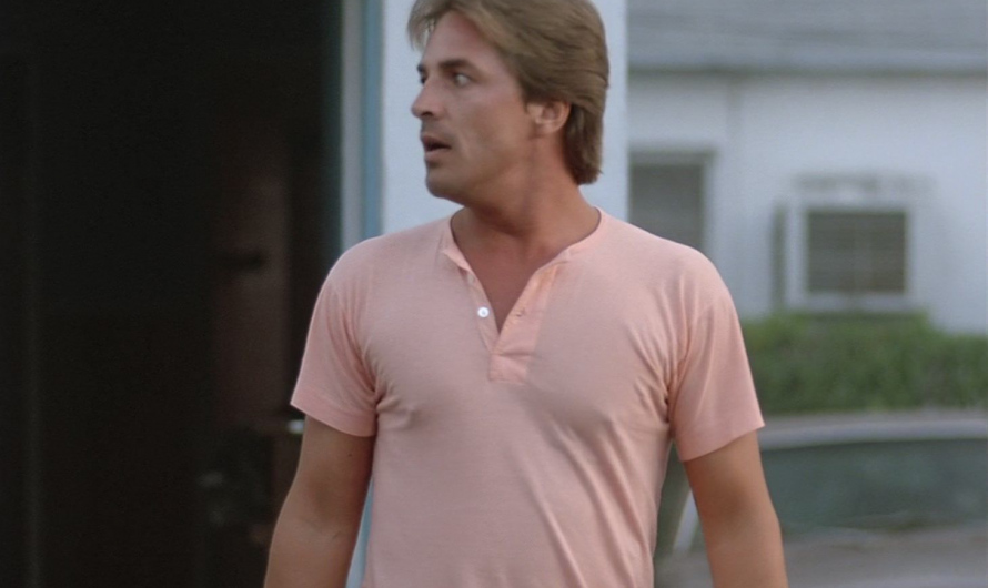 Pastel Pink Short Sleeve Shirt of Don Johnson as Detective James Crockett