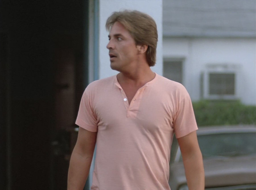 Pastel Pink Short Sleeve Shirt of Don Johnson as Detective James Crockett