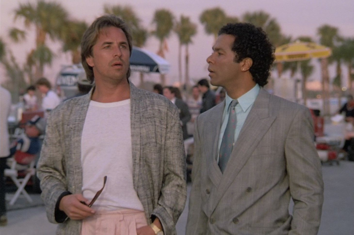 Grey Jacket of Don Johnson as Detective James Crockett Outfit Miami Vice TV Show