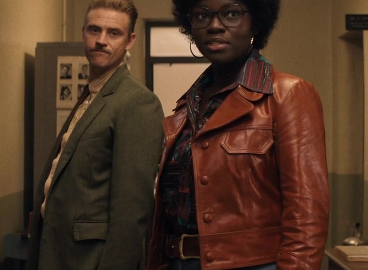 Brown Leather Jacket Worn by Shaunette Renée Wilson as Agent Mason