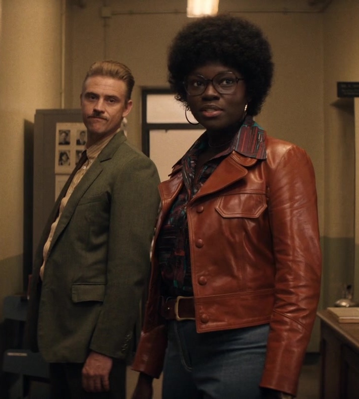 Worn on Indiana Jones and the Dial of Destiny (2023) Movie - Brown Leather Jacket Worn by Shaunette Renée Wilson as Agent Mason