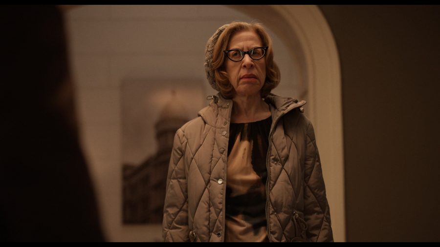 cat eye frame glasses - Jackie Hoffman (Uma Heller) - Only Murders in the Building TV Show