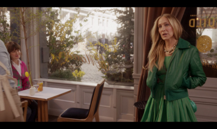 Green Bomber Jacket Worn by Sarah Jessica Parker as Carrie Bradshaw Outfit And Just Like That... TV Show