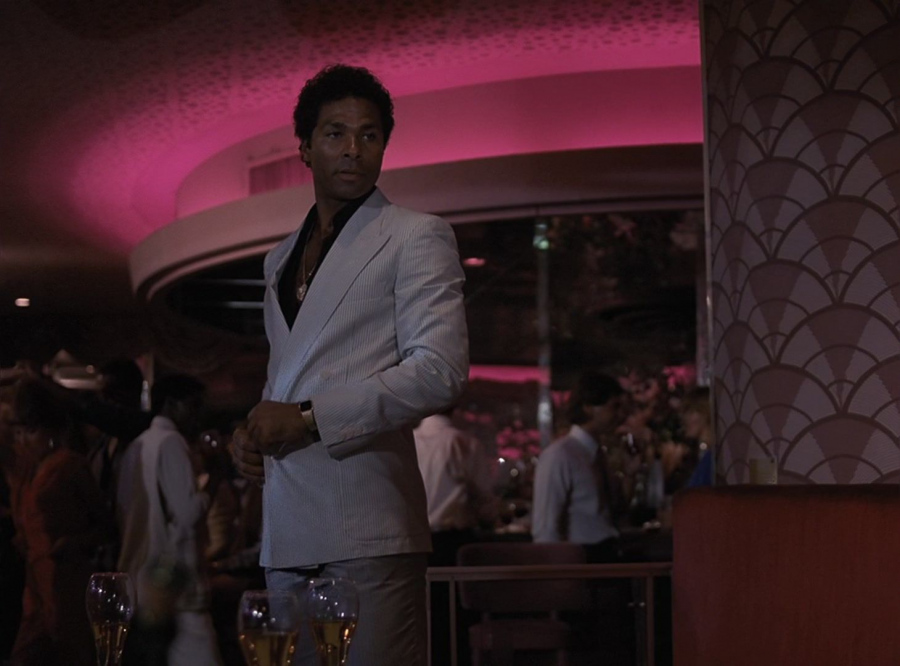 double breasted jacket and pants suit - Philip Michael Thomas (Detective Ricardo Tubbs) - Miami Vice TV Show