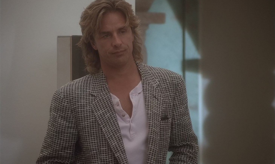 Checked Textured Blazer Worn by Don Johnson as Detective James Crockett