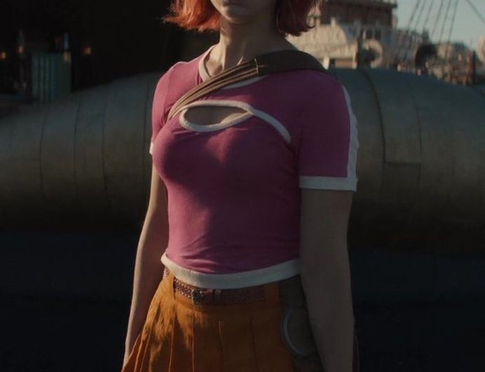 Pleated Mini Skirt of Emily Rudd as Nami